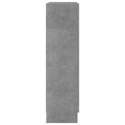 vidaXL Armadio con Vetrina Grigio Cemento 82,5x30,5x115cm Truciolato