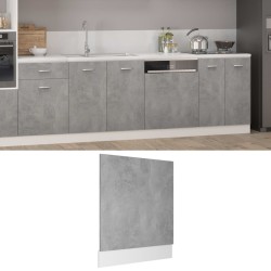 vidaXL Pannello Lavastoviglie Grigio Cemento 59,5x3x67 cm Truciolato