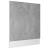 vidaXL Pannello Lavastoviglie Grigio Cemento 59,5x3x67 cm Truciolato