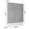 vidaXL Pannello Lavastoviglie Grigio Cemento 59,5x3x67 cm Truciolato