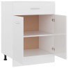 vidaXL Armadio con Cassetto Bianco Lucido 60x46x81,5 cm in Truciolato