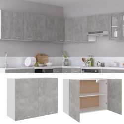 vidaXL Armadio Sospeso Grigio Cemento 80x31x60 cm in Truciolato