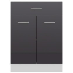 vidaXL Armadio con Cassetto Grigio Lucido 60x46x81,5 cm in Truciolato