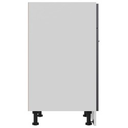 vidaXL Armadio con Cassetto Grigio Lucido 60x46x81,5 cm in Truciolato