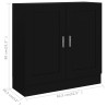 vidaXL Libreria Nera 82,5x30,5x80 cm in Truciolato