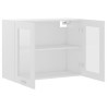 vidaXL Armadio Sospeso con Vetro Bianco 80x31x60 cm in Truciolato