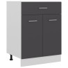 vidaXL Armadio con Cassetto Grigio 60x46x81,5 cm in Truciolato