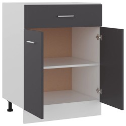 vidaXL Armadio con Cassetto Grigio 60x46x81,5 cm in Truciolato