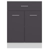 vidaXL Armadio con Cassetto Grigio 60x46x81,5 cm in Truciolato