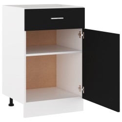 vidaXL Armadio con Cassetto Nero 50x46x81,5 cm in Truciolato