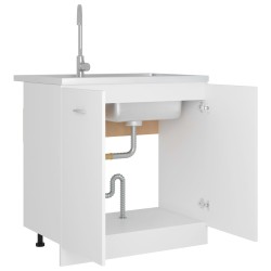 vidaXL Armadio Inferiore per Lavabo Bianco 80x46x81,5 cm in Truciolato