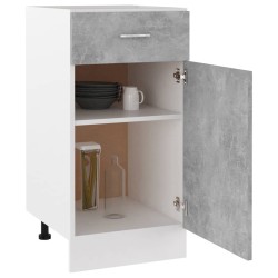 vidaXL Armadio con Cassetto Grigio Cemento 40x46x81,5 cm in Truciolato