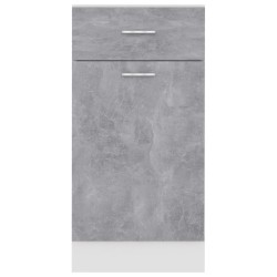 vidaXL Armadio con Cassetto Grigio Cemento 40x46x81,5 cm in Truciolato