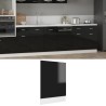 vidaXL Pannello Lavastoviglie Nero Lucido 45x3x67 cm in Truciolato