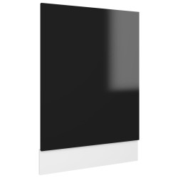 vidaXL Pannello Lavastoviglie Nero Lucido 45x3x67 cm in Truciolato