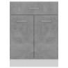 vidaXL Armadio con Cassetto Grigio Cemento 60x46x81,5 cm in Truciolato