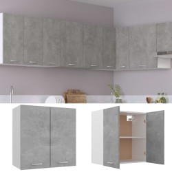 vidaXL Armadio Sospeso Grigio Cemento 60x31x60 cm in Truciolato