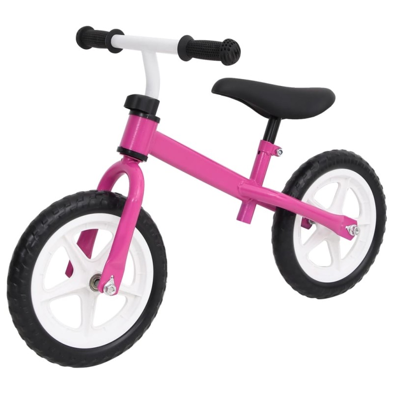 vidaXL Bicicletta Senza Pedali con Ruote da 10 Pollici Rosa 