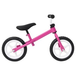 vidaXL Bicicletta Senza Pedali con Ruote da 10 Pollici Rosa 