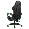 vidaXL Sedia da Gaming con Poggiapiedi Nero e Verde in Similpelle