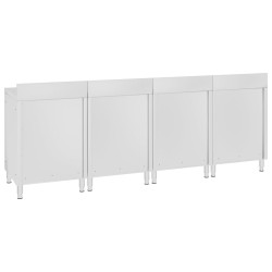 vidaXL Mobiletto con Piano di Lavoro 240x60x96 cm in Acciaio Inox