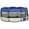 vidaXL Box per Cani Pieghevole con Borsa Trasporto Blu 145x145x61 cm