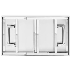 vidaXL Tavolo da Lavoro Cucina Pieghevole 100x60x80 cm in Acciaio Inox