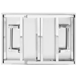 vidaXL Tavolo da Lavoro Cucina Pieghevole 85x60x80 cm in Acciaio Inox