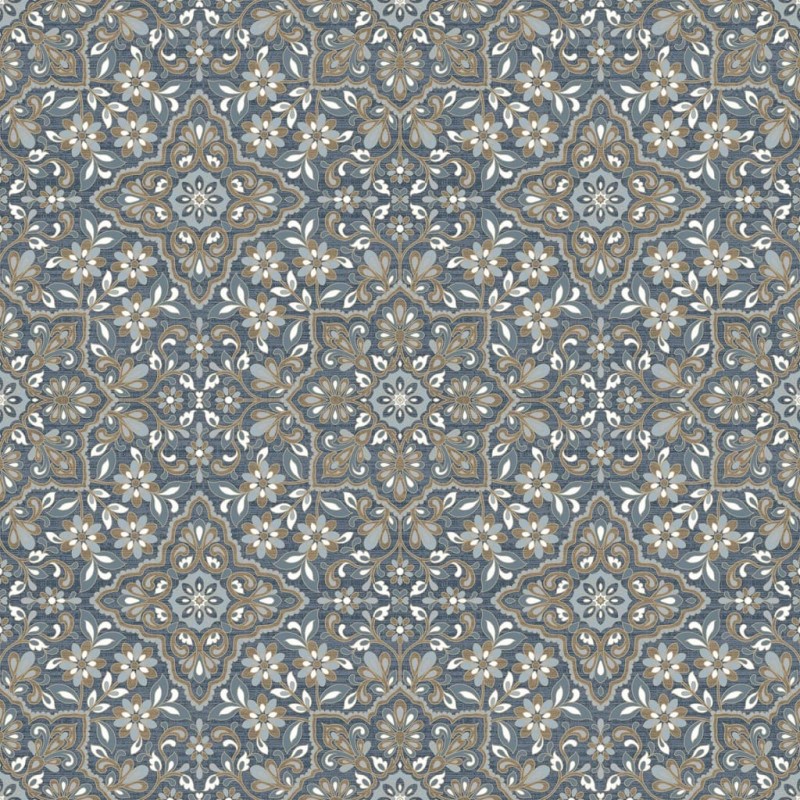 Homestyle Carta da Parati Portugese Tiles Marrone e Blu