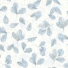 Evergreen Carta da Parati Leaves Bianco e Blu