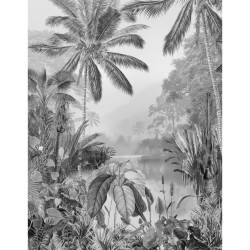 Komar Foto Murale Lac Tropical Black & White 200x270 cm