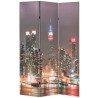 Paravento Pieghevole 120x170 cm Stampa New York di Notte