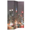 Paravento Pieghevole 120x170 cm Stampa New York di Notte