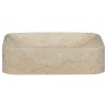 vidaXL Lavandino Crema 40x40x10 cm in Marmo