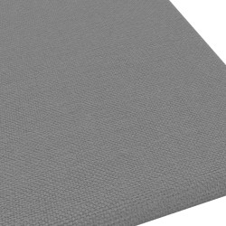 Pannelli Murali 12 pz Grigio Chiaro 30x30 cm in Tessuto 1,08 m²