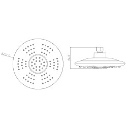 SCHÜTTE Soffione Doccia con Luce LED GALAXIS Cromato