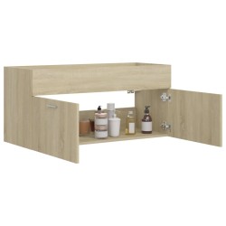 vidaXL Mobile Sottolavabo Rovere Sonoma 100x38,5x46 cm in Truciolato