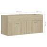 vidaXL Mobile Sottolavabo Rovere Sonoma 100x38,5x46 cm in Truciolato