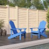 vidaXL Sedie da Giardino Adirondack 2 pz in HDPE Blu Acqua