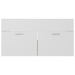 vidaXL Mobile Sottolavabo Bianco e Rovere 90x38,5x46 cm in Truciolato