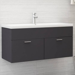 vidaXL Mobile Sottolavabo Grigio 100x38,5x46 cm in Truciolato