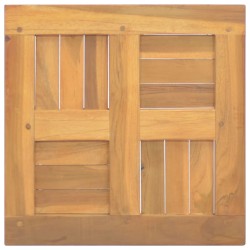 vidaXL Piano Tavolo Quadrato 40x40x2,5 cm in Legno Massello di Teak