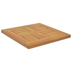 vidaXL Piano Tavolo Quadrato 40x40x2,5 cm in Legno Massello di Teak