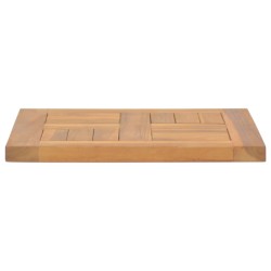 vidaXL Piano Tavolo Quadrato 40x40x2,5 cm in Legno Massello di Teak