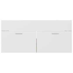 vidaXL Mobile Sottolavabo Bianco e Rovere 100x38,5x46 cm in Truciolato