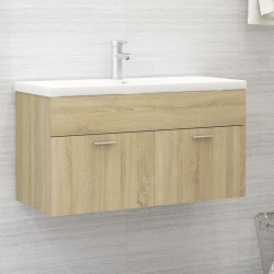 vidaXL Mobile Sottolavabo Rovere Sonoma 90x38,5x46 cm in Truciolato