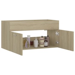 vidaXL Mobile Sottolavabo Rovere Sonoma 90x38,5x46 cm in Truciolato