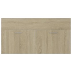 vidaXL Mobile Sottolavabo Rovere Sonoma 90x38,5x46 cm in Truciolato