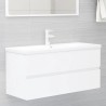 vidaXL Mobile Sottolavabo Bianco 100x38,5x45 cm in Truciolato