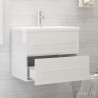 vidaXL Mobile Sottolavabo Bianco Lucido 60x38,5x48 cm in Truciolato